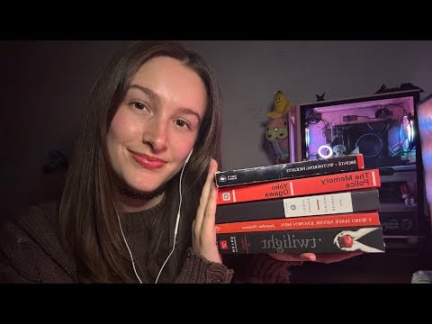 asmr fall book tbr (book gripping, page tapping, whispers...)