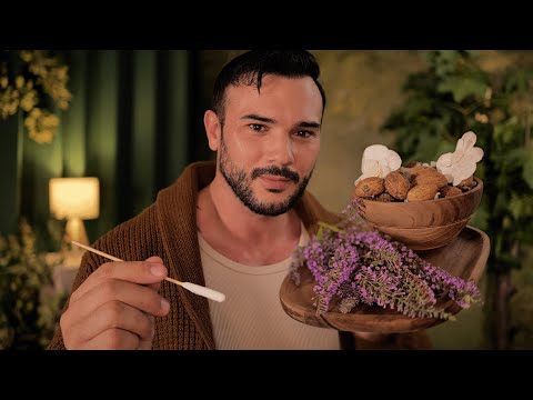 ASMR Woodland Retreat 🌿 Fall Asleep to Face Exam, Head Massage, Energy Healing & Lavender Care