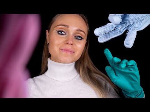 ASMR | FACE INSPECTION with different GLOVES