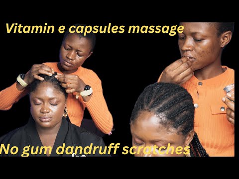 ASMR ✨Attentive no gum scalp scratching with vitamin e capsule oil scalp massage for deep sleep.