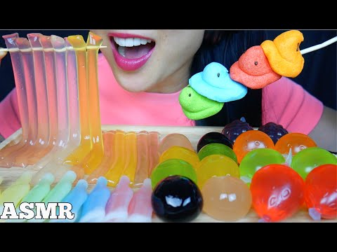 ASMR KYOHO GRAPES TikTok NOODLE JELLO NIK-L-NIPS WAX BOTTLE (EATING SOUNDS) NO TALKING | SAS-ASMR