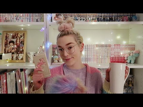 ASMR Whispering Q&A Stroking Fluffy Ear Mic, Mug And Nail Tapping And Camera Brushing ASMR