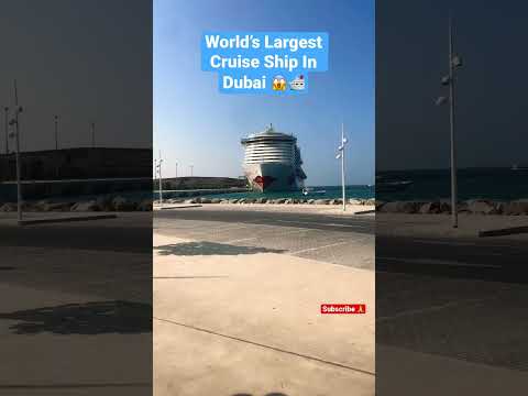 World’s Largest Cruise Ship In Dubai 😱🛳 #shorts #dubai #cruiseship #ship
