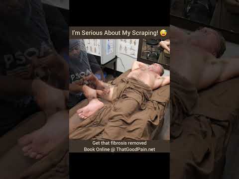 IASTM (Guasha), Scraping a Cowboy's Quads #massage #sportsmassage #houston #cowboy