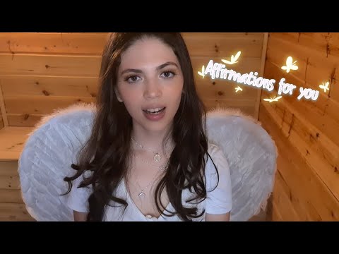 ASMR a MESSAGE from your Guardian Angel 😇 Positive AFFIRMATIONS for you