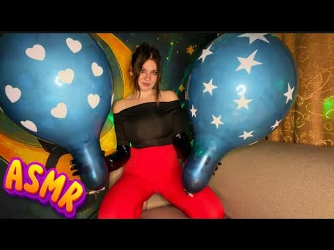 ASMR | 17-Inch Balloons : Stars OR Hearts? + Long Gloves Sounds 🥰