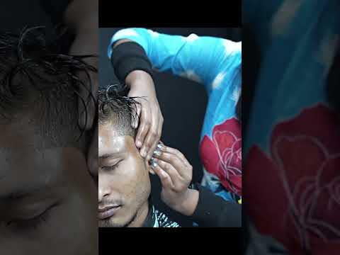 Heavy Oil Head Scratching ASMR Massage By Barber Girl Chaitali #shorts #scratching #tapping