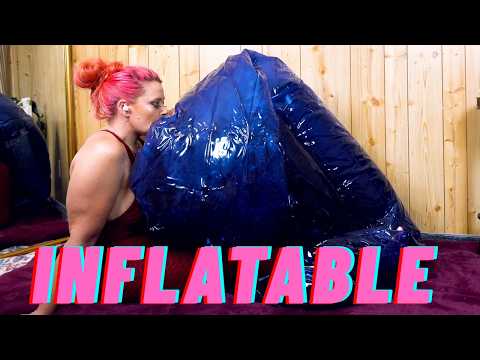 Blue Inflatable Chair Inflation - ASMR Satisfying