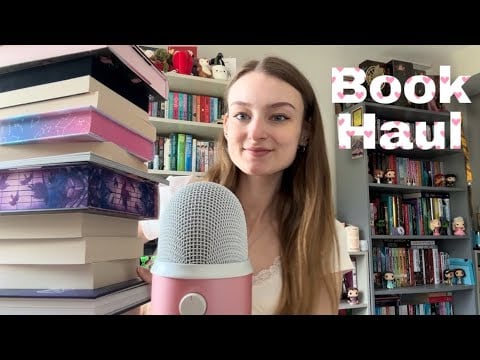 ASMR Yet Another Big Book Haul (book tapping, scratching, close whispers)