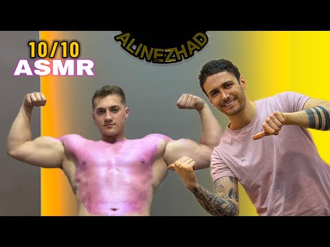 "ASMR"Hot (MASSAGE) with a bodybuilder model💪🏽😍
