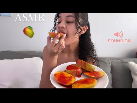 ASMR COMIENDO MANGO CON CHAMOY,TAJIN,SAL Y LIMÓN (#mouthsounds )