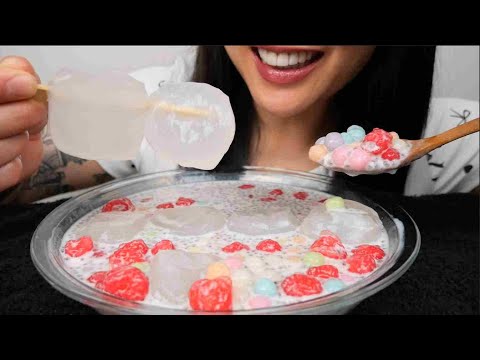 THAI TAPIOCA COCONUT DESSERT (ASMR EATING SOUNDS) NO TALKING | SAS-ASMR