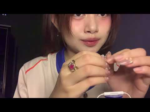 ASMR| Tracing words, tapping? i think random asmr😃☁️