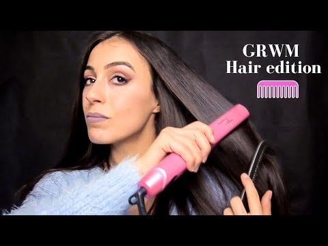 😍RILASSATI mentre mi PIASTRO I CAPELLI E CHIACCHIERO CON TE 💞/GRWM ASMR ITA