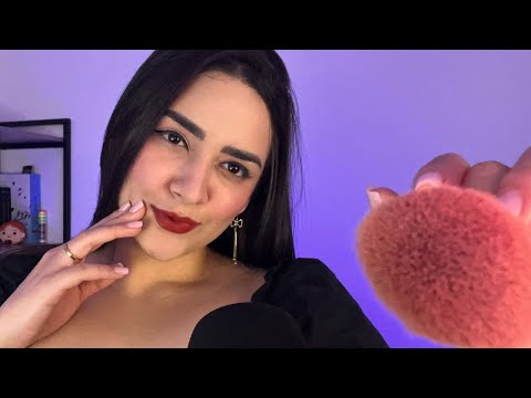 ASMR Relaxante: Sons de boca e Pinceladas Arrepiantes 😴