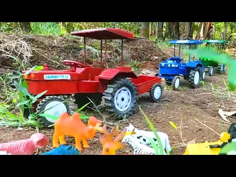 mini Swaraj tractor stuck in mud jcb Loading tomato help tractor Video mud toys