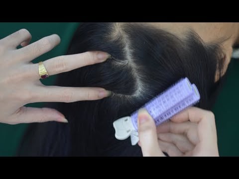 ASMR Hair Parting, Hair Play, Hair Tingles On Real Person For Relieve Stress, Anxiety ( No Talking )