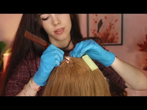 🌿 ASMR Most Satisfying Dandruff Removal & Scalp Check 🌿 (Scratching, Lice Pick, Parting)