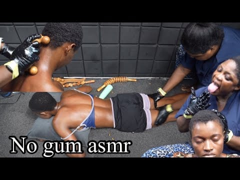 ASMR full body massage, scalp massage and fake spit painting 