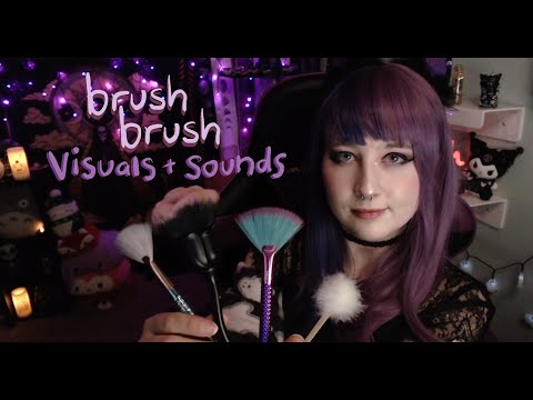 brush visuals and brush sounds asmr - no talking