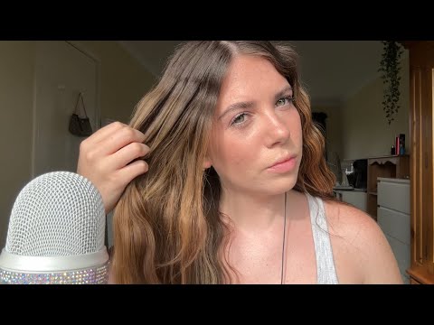 ASMR HAIR PLAY (Playing, Brushing, plaiting, massage) 💆‍♀️