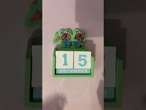 ASMR Tapping On An Animal Crossing Wooden Block Calendar #ASMR #Shorts