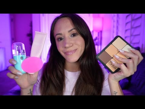 ASMR / Doing Your Easter Skincare & Makeup 🌸