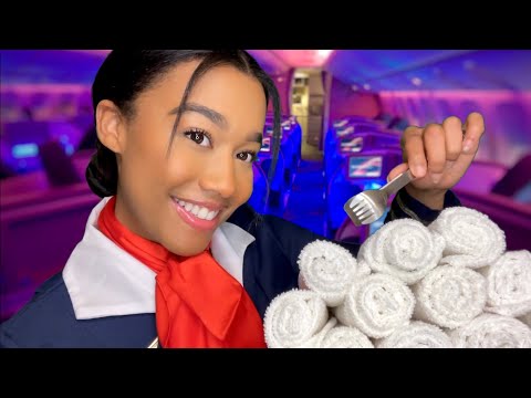 ASMR First Class Flight Attendant Role-play ✨✈️ Personal Attention ASMR