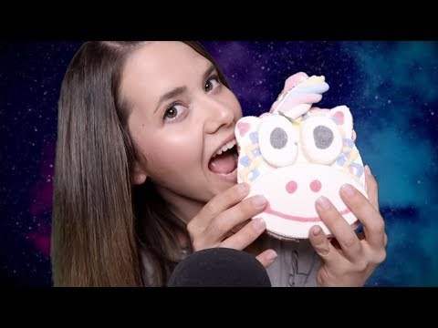 ASMR XXL Unicorn Marshmallow 🦄 Crunchy&Chewy | Eatingsounds in German/Deutsch