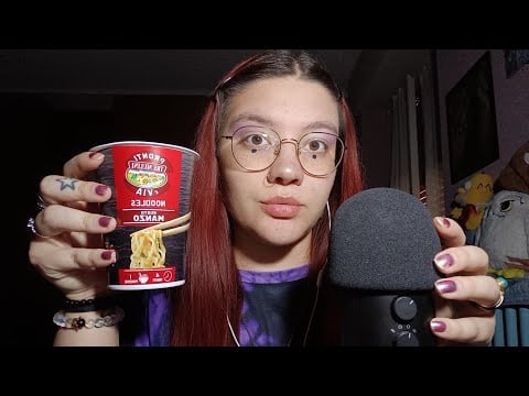 MUKBANG NOODLES (Eating Sounds) 😴💜 | ASMR ITA