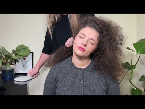 ASMR Curly Hair Brushing + Scalp Massage (No Talking) Deep Relaxation & Sleep Sounds