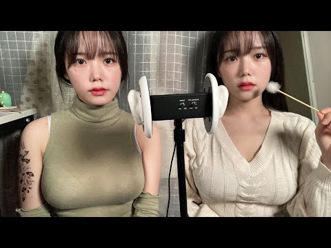 ASMR 쌍둥이가 해주는 귀청소와 귀마사지ㅣ Twin Ear Cleaning & Ear Massage Intense Tingles