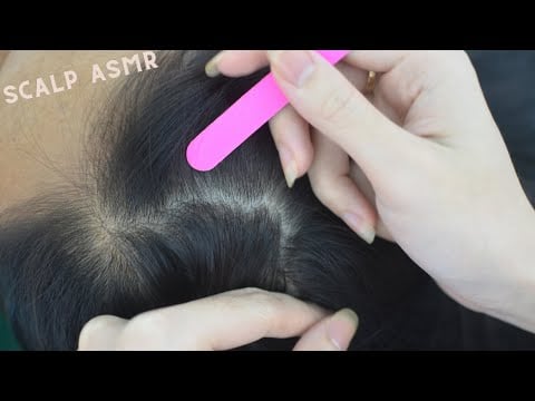 ASMR Hair Sounds With Head Scratching And Hair Parting, Relaxing For Reduce Stress, Anxiety