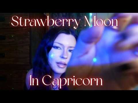 Strawberry Moon In Capricorn~Reiki ASMR~Releasing what is not aligned. Rebuilding. Affirmations
