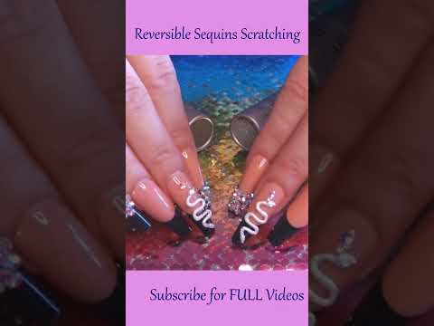 ASMR Reversible Sequins Scratching ❤️ #shorts #asmr