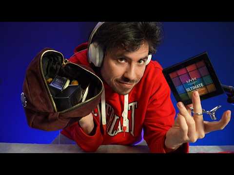 ASMR les triggers de la trousse de maquillage de ma copine