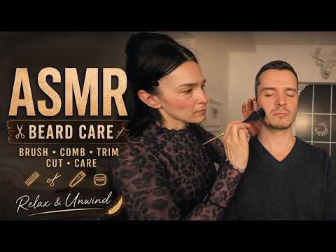 ASMR Beard Spa Experience - Brushing, Trimming, Cutting & Grooming