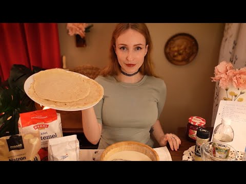 ASMR Scandinavian Pancakes🥞❤️ Soft Spoken Cooking🌷 (Plant-Based)