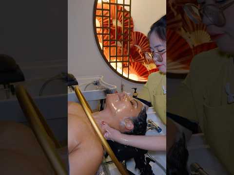ASMR: Relaxing Vietnamese Head Water Massage 💧 Satisfying Scalp Treatment #shorts