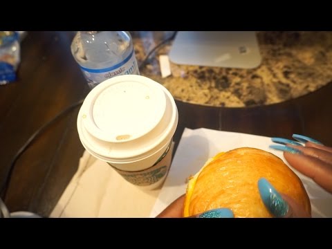 Croissant ASMR Caramel Macchiato:Starbucks ☕️Eating Sounds