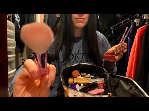 ASMR Doing Your Makeup for Valentines Day | Lots of Rummaging, Brushing, Soft Spoken