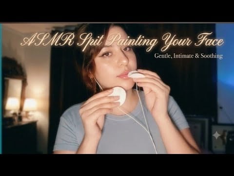 Weird ASMR art: spit + cotton pads + hands 🎨