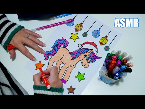 ASMR FR ✏️ Vidéo blabla ultra proche du micro + coloriage de Noël