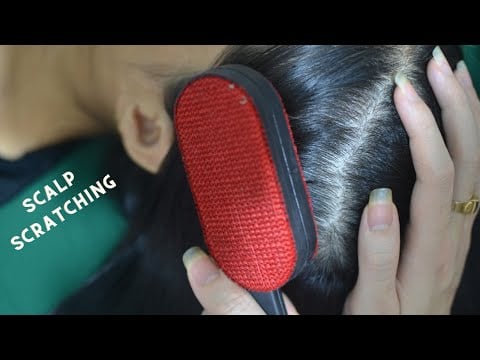 ASMR Nape Scratching, Tingly Hair Parting, Hair Play Real Person, Sounds For Stress Relief