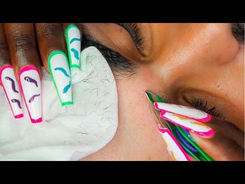 Slow & Gently Nitpicking The Unibrow And Eyebrows One by One with Tweezers