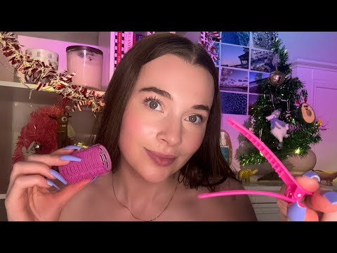 ASMR Personal Attention (Clipping your hair back, Tracing Game, Playing With Your Hair) 🎀💆🏽‍♀️