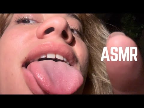 ASMR FAST CHAOTIC lens licking + tapping + toque na tela + sons de carmed
