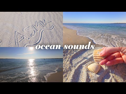 ASMR at the beach  |  ocean sounds, writing in sand