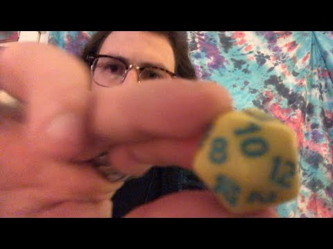 ASMR 1 Minute Rolling Up a D&D Character (writing and dice rolling sounds)