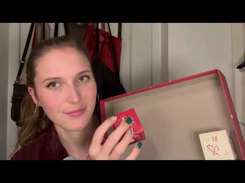 ASMR Day 17 Opening Advent Calendars (close whispers)